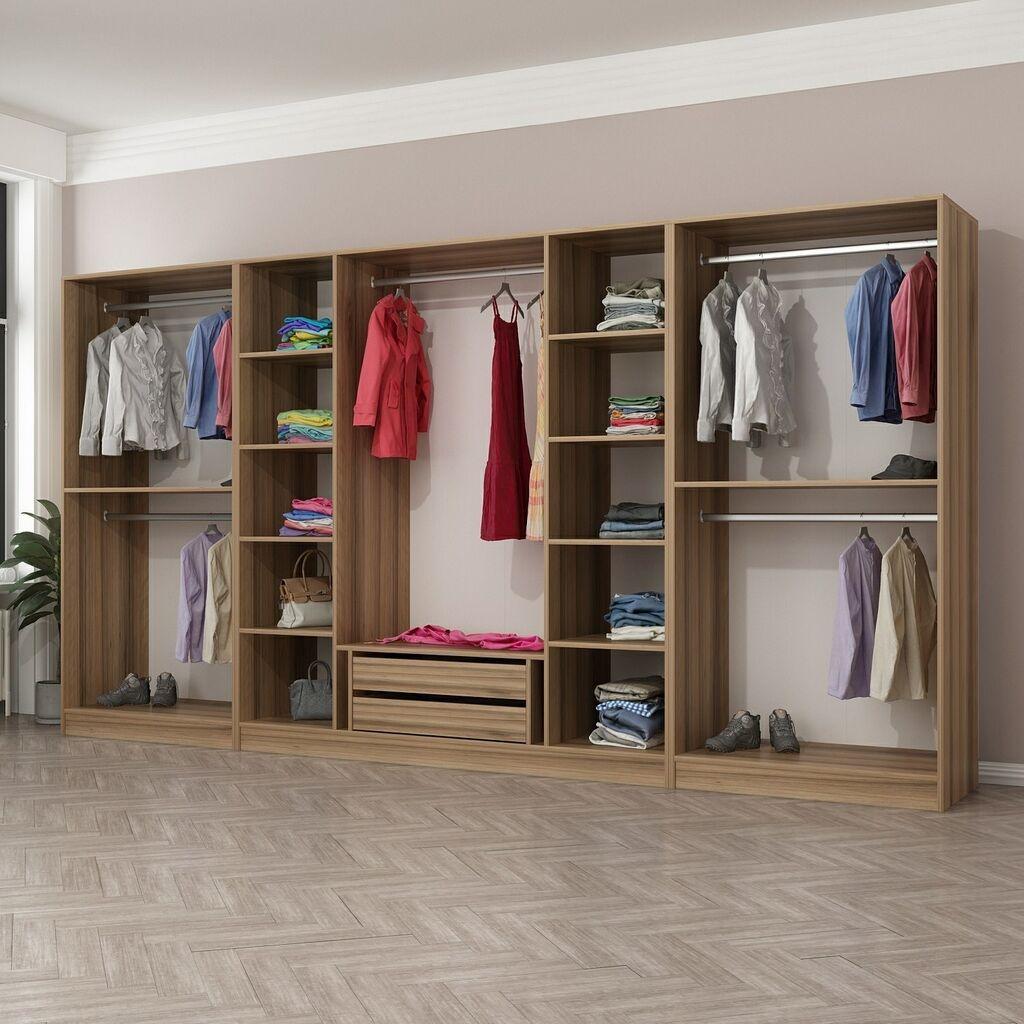 Hanah Home Garderober Kale-7674, 360x210x52 cm, Braon