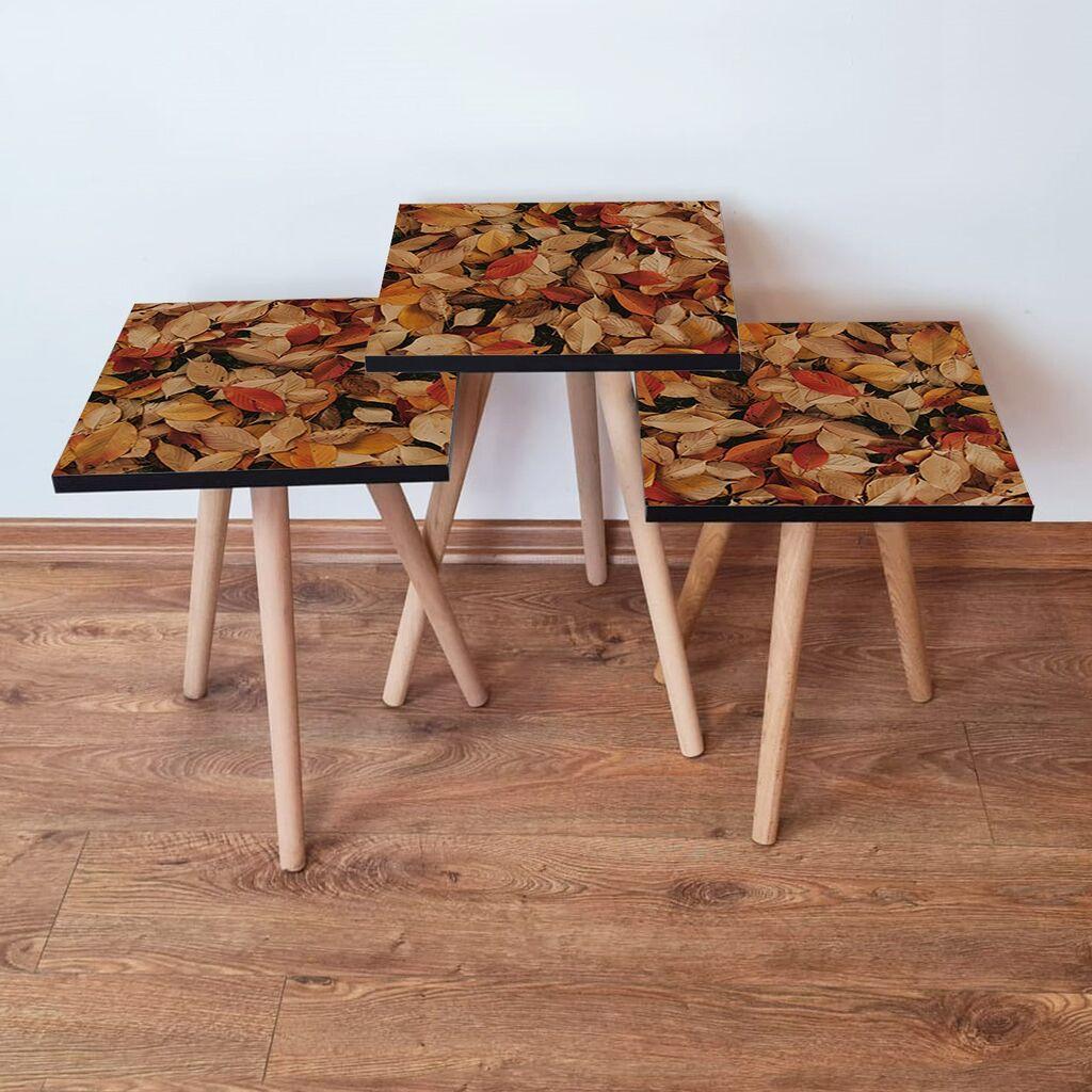 Hanah Home Set klub stočića 3Shp350, 3 komada, Šareni