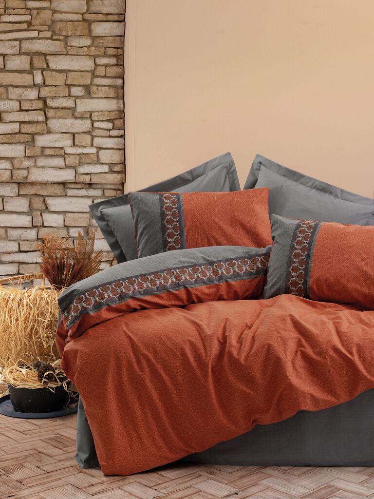 L'essentiel Maison Komplet posteljina Tamaya, 200x220 cm, Terakota-Siva