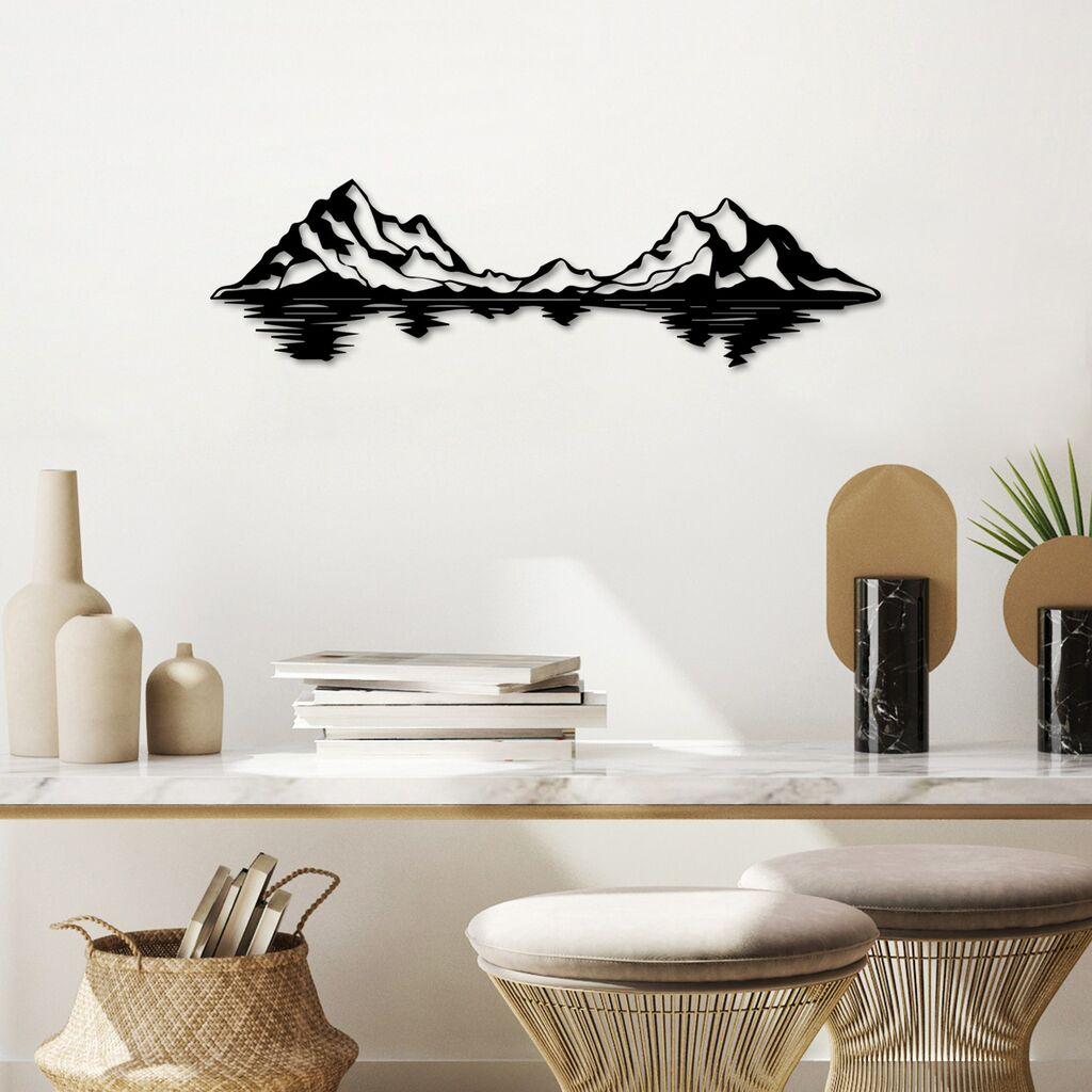 Wallity Zidna dekoracija Landscape 1, 68x19 cm, 1.5 mm, Crna