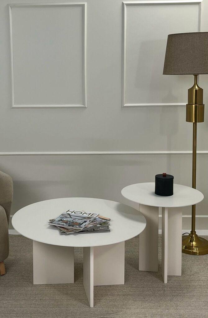 Hanah Home Set klub stolova Leo, 2 komada, Beli