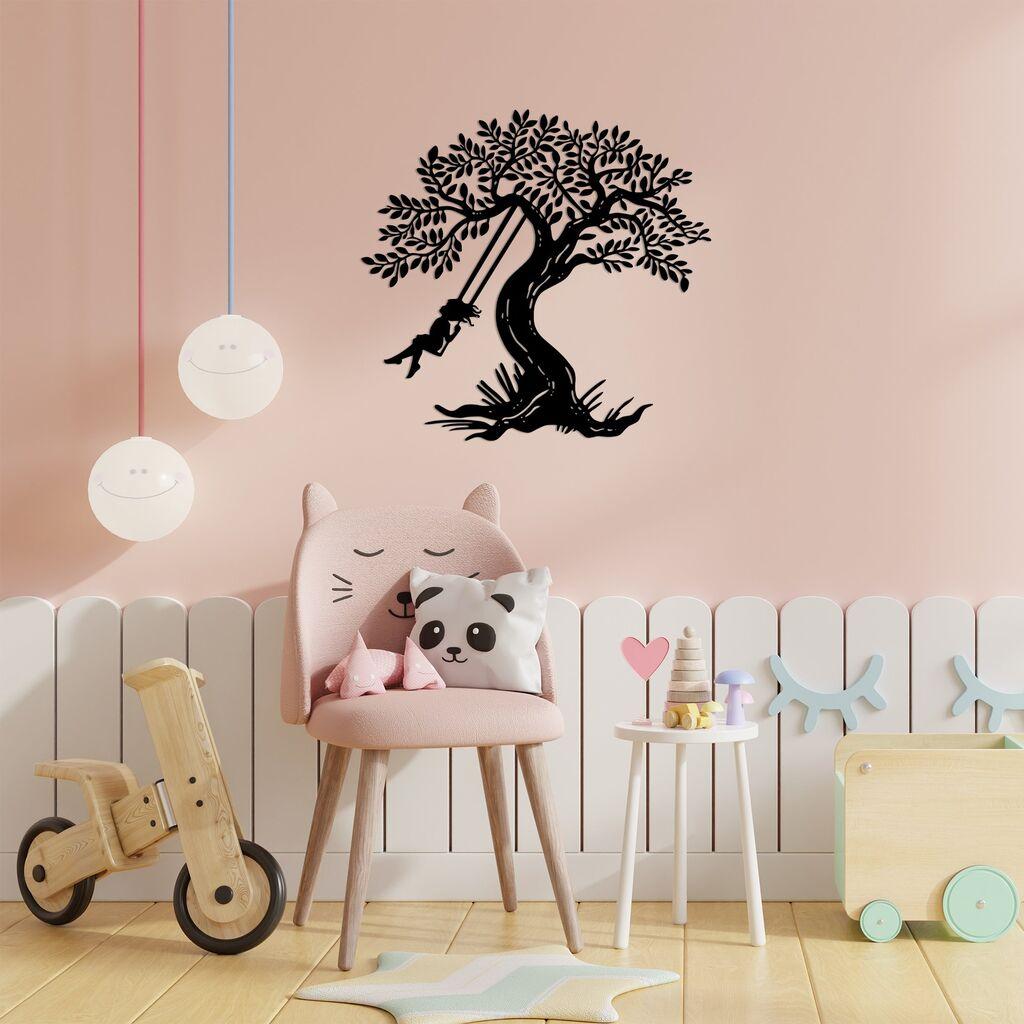 Wallity Zidna dekoracija Rocking Girl, 70 x 73 cm,  Crna