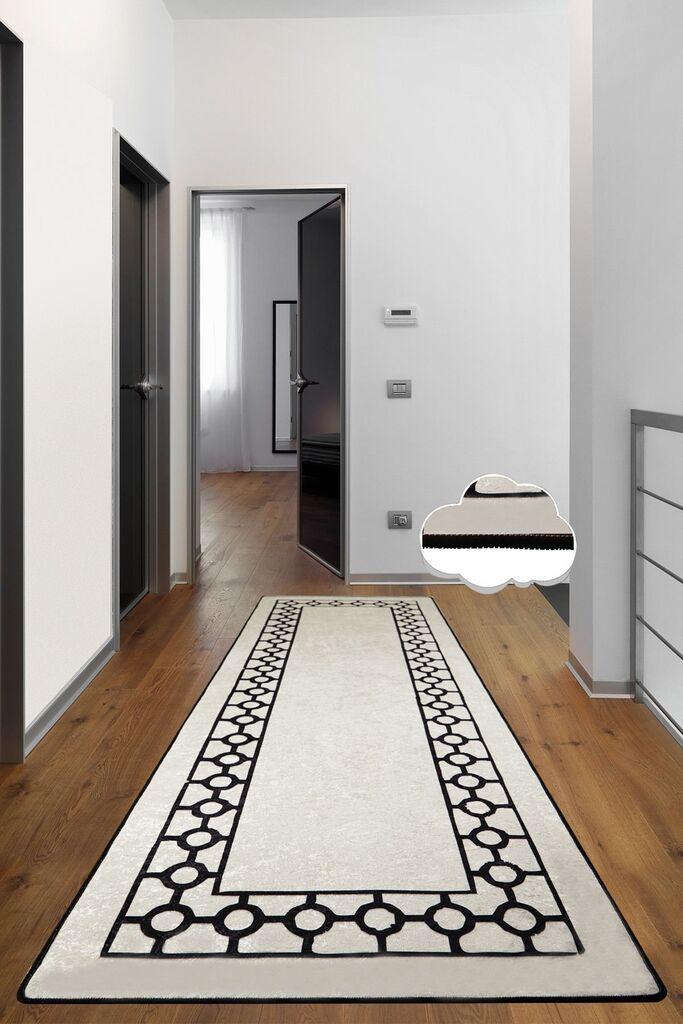 Conceptum Hypnose Tepih Bague, 80x300 cm, Belo-crni