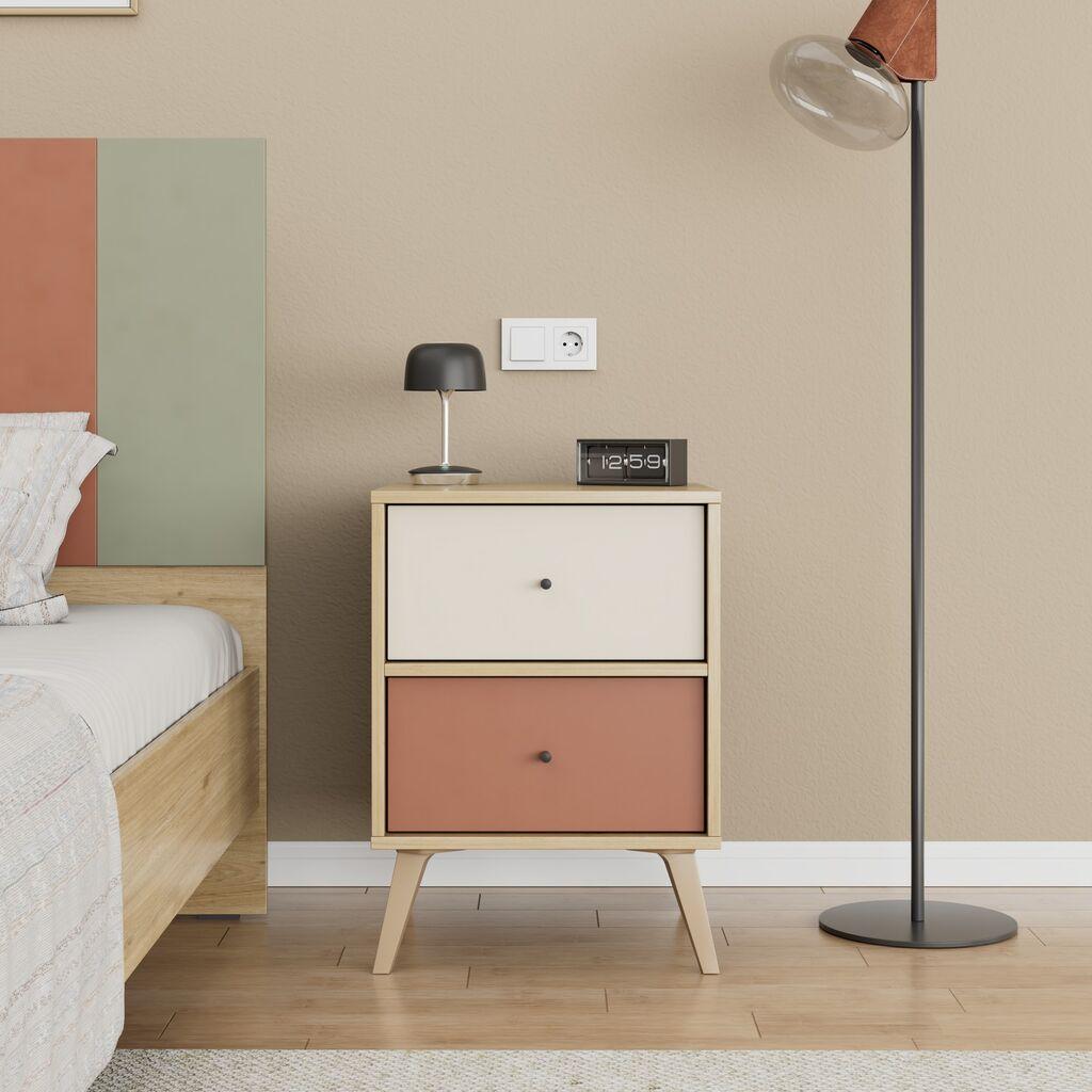 Hanah Home Noćni ormarić Tkm-920-Fx-1, 44x61x44 cm, Šareni