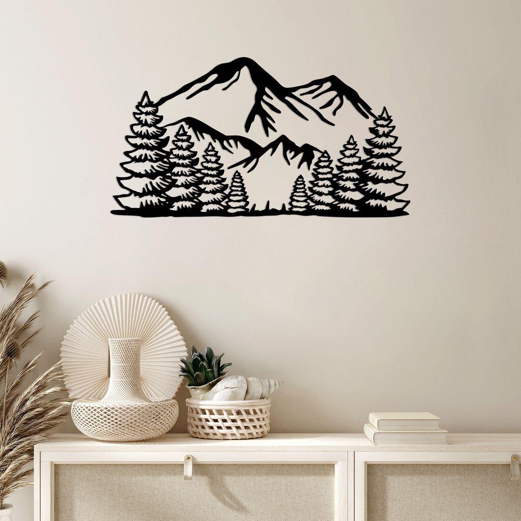 Wallity Zidna dekoracija Ergan, 37x70 cm, 1.5 mm, Crna