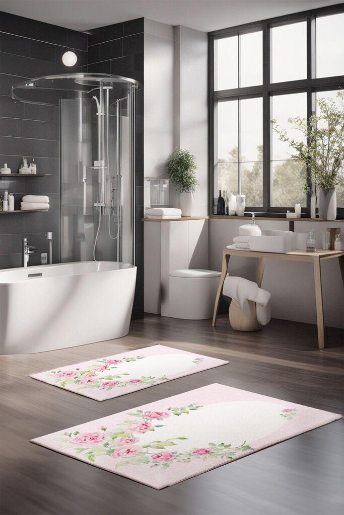 L'essentiel Maison Set prostirki za kupatilo CT-5219, 2 Komada, Svetloroze