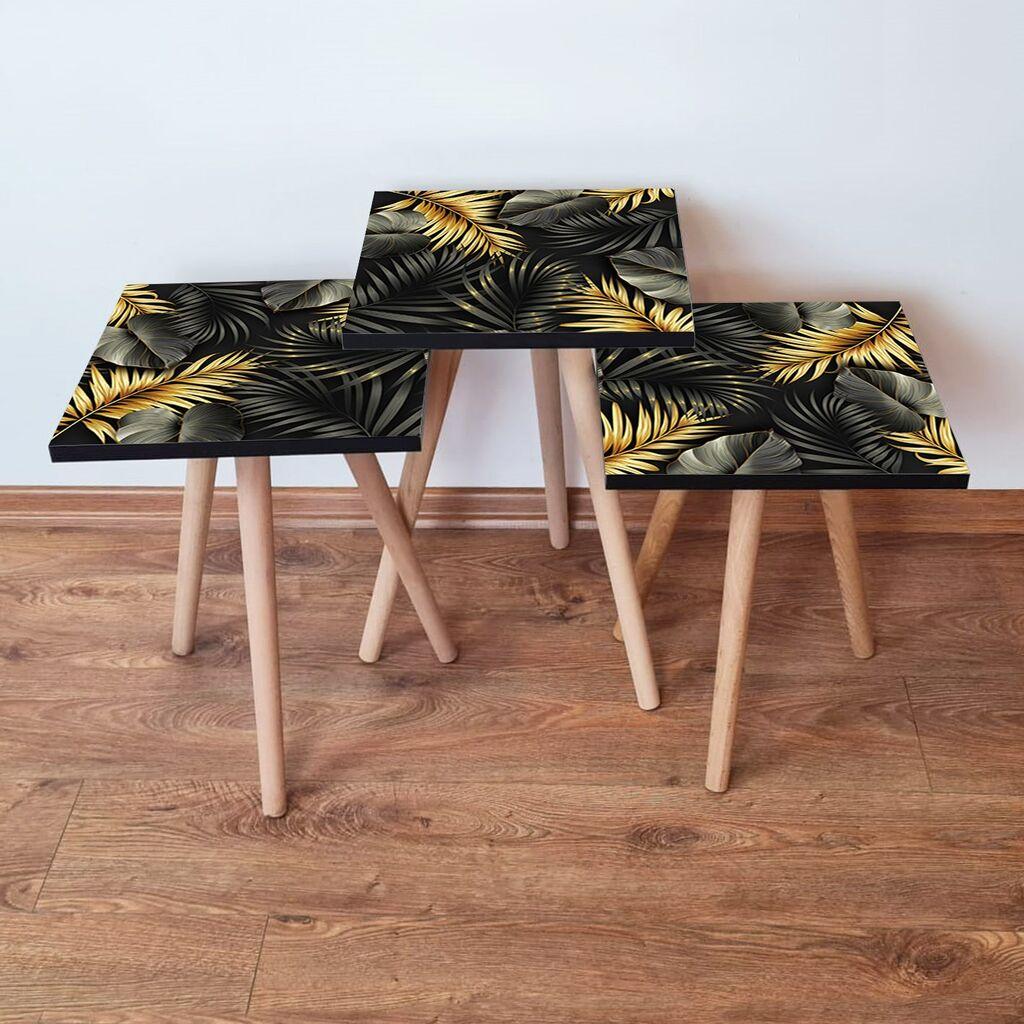 Hanah Home Set klub stočića 3Shp194, 3 komada, Šareni