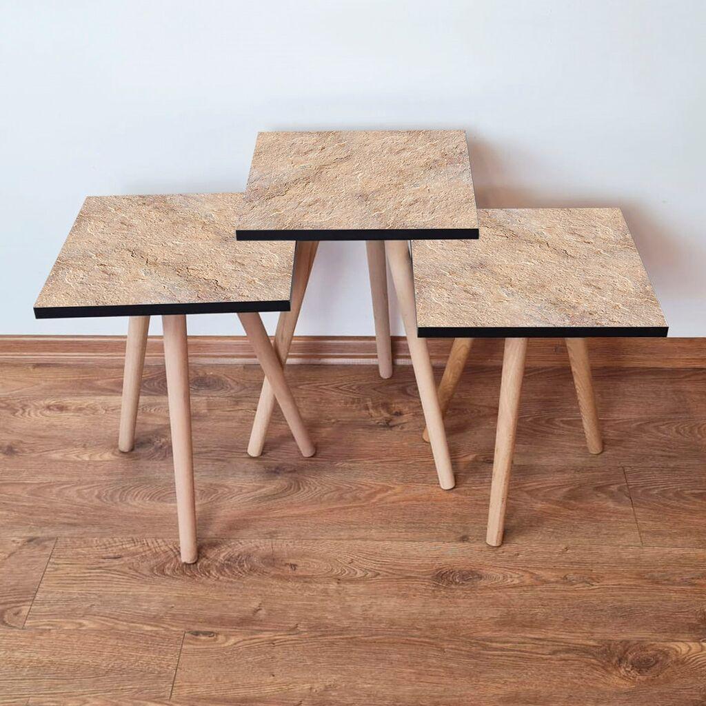Hanah Home Set klub stočića 3Shp389, 3 komada, Šareni