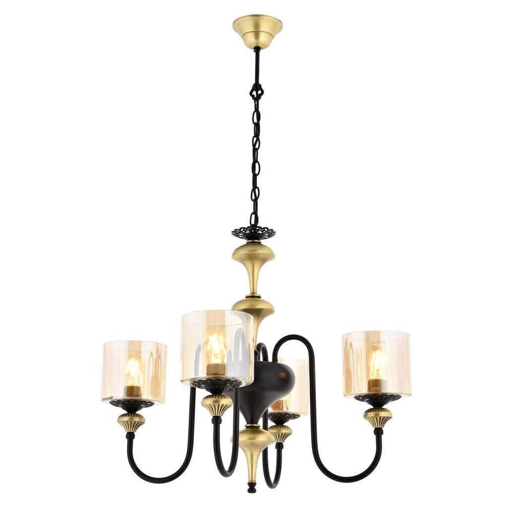 Opviq Luster Av-4161-4E, 100 cm, Crno-bež