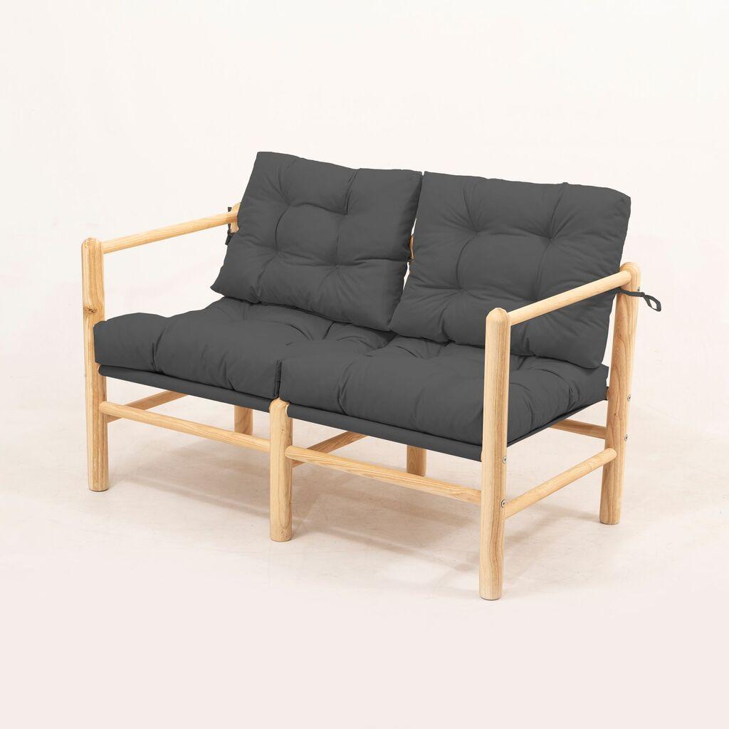 Hanah Home Baštenska klupa MYG04, 110x86x51 cm, Antracit