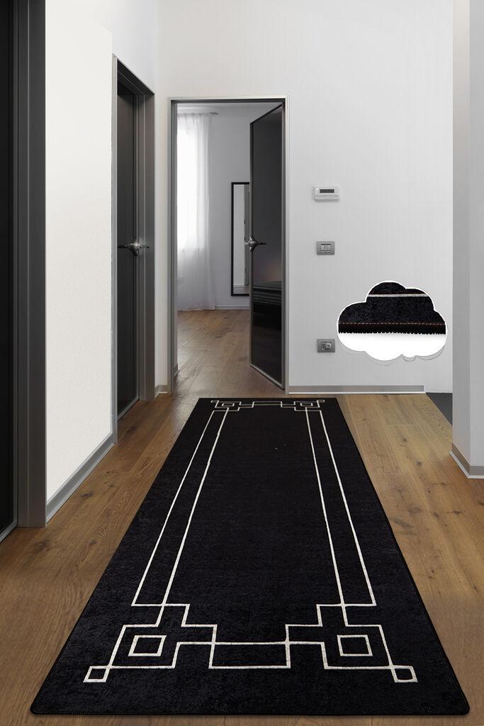 Conceptum Hypnose Tepih Square, 80x300cm, Crno-beli