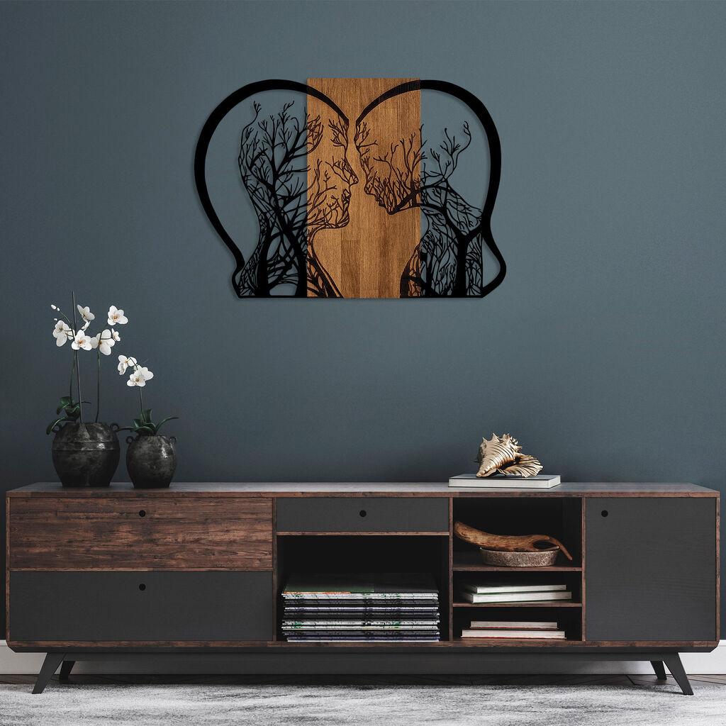 Wallity Zidna dekoracija Tree Woman And Man Love, 58 x 80 cm,  Smeđa