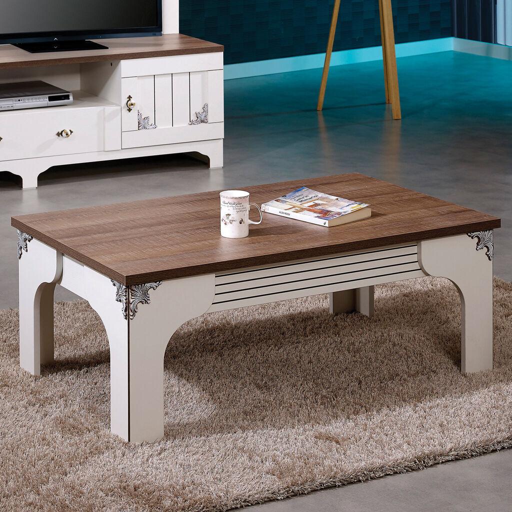 Hanah Home Klub sto Gazel, 110x45x65 cm, Braon-beli