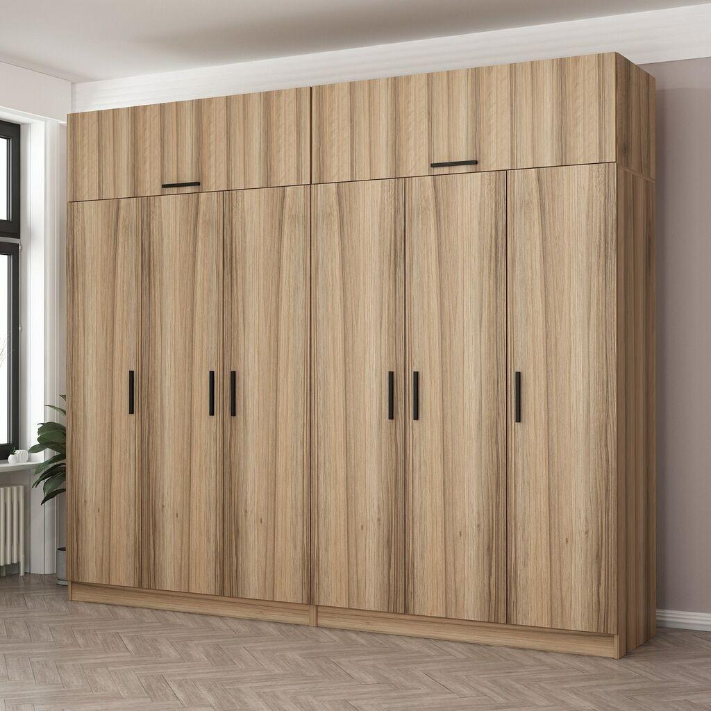 Hanah Home Garderober Kale-7521, 270x235x52 cm, Braon