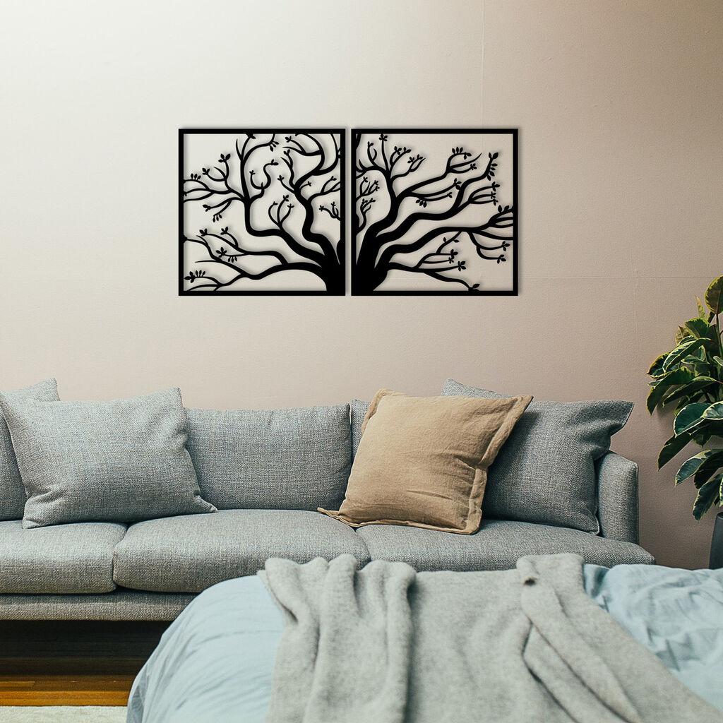 Wallity Zidna dekoracija Tree, 100x50 cm, 1.2mm, Crna