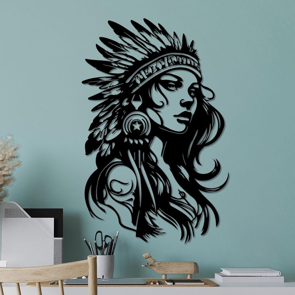 Wallity Zidna dekoracija Native, 35 x 56 cm,  Crna
