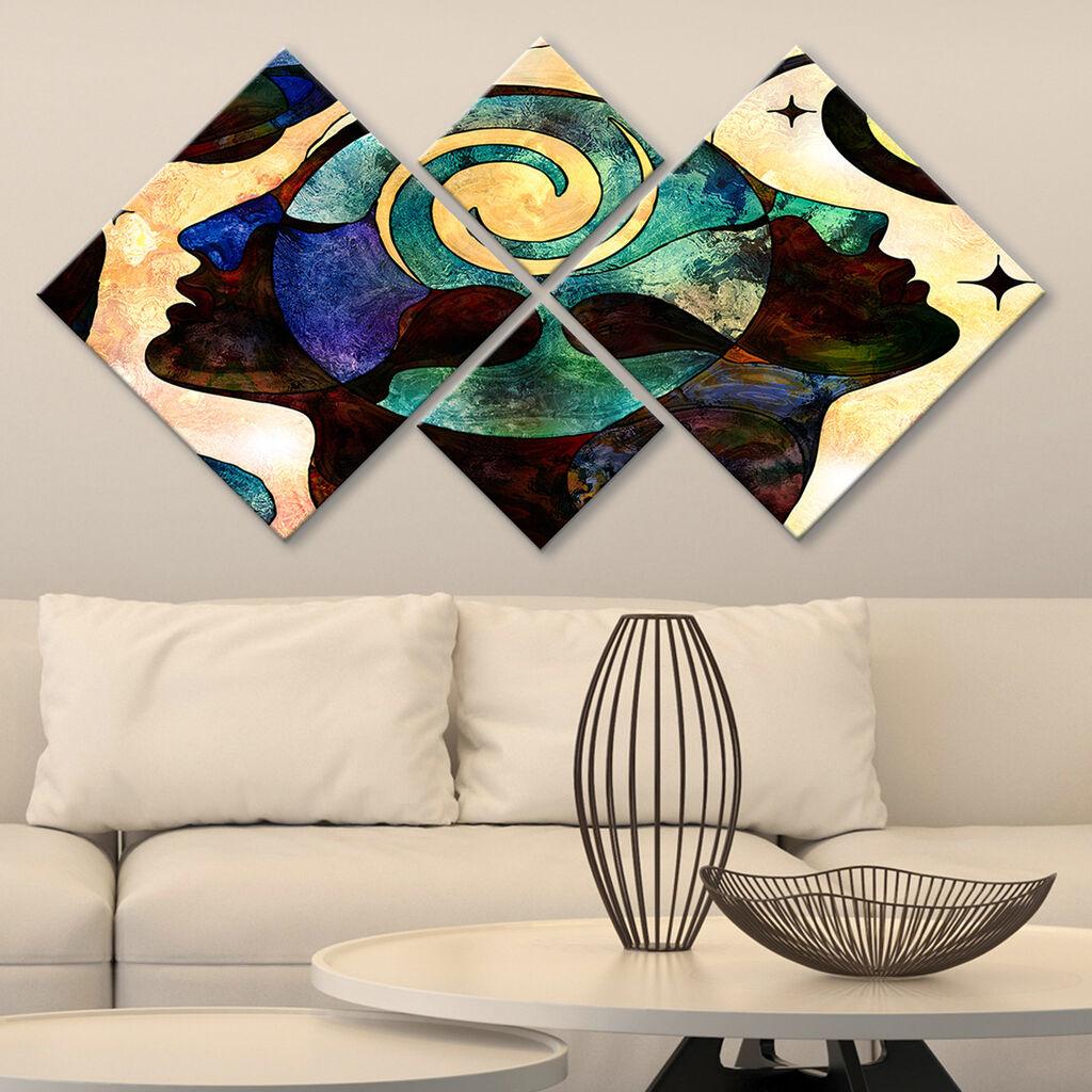Wallity Slika 4MDF1005982012, 60x115 cm, 4 dela