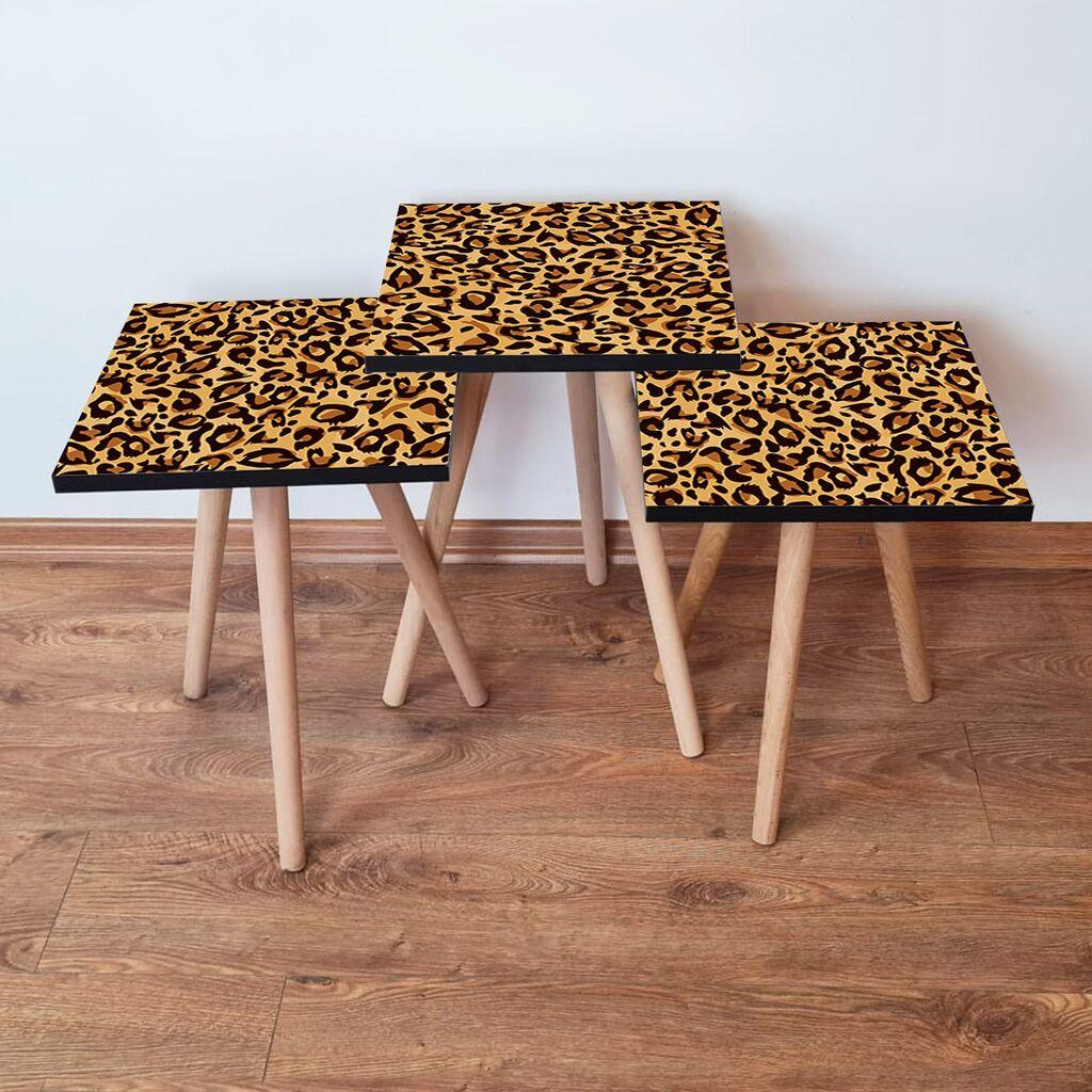 Hanah Home Set klub stočića 3Shp151, 3 komada, Šareni