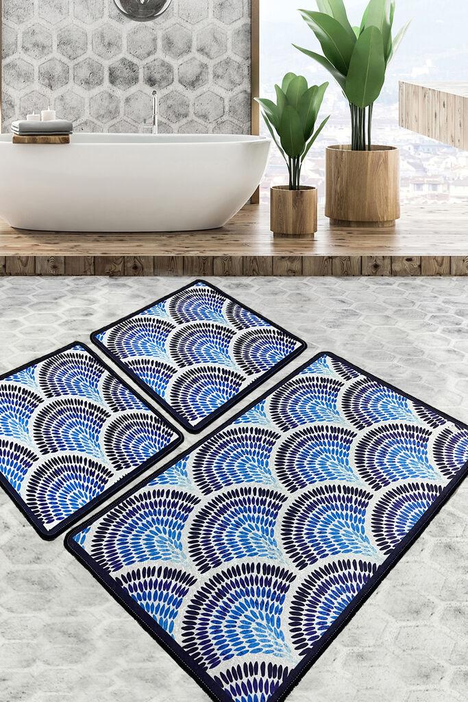 L'essentiel Maison Set 3 prostirke za kupatilo Šareni