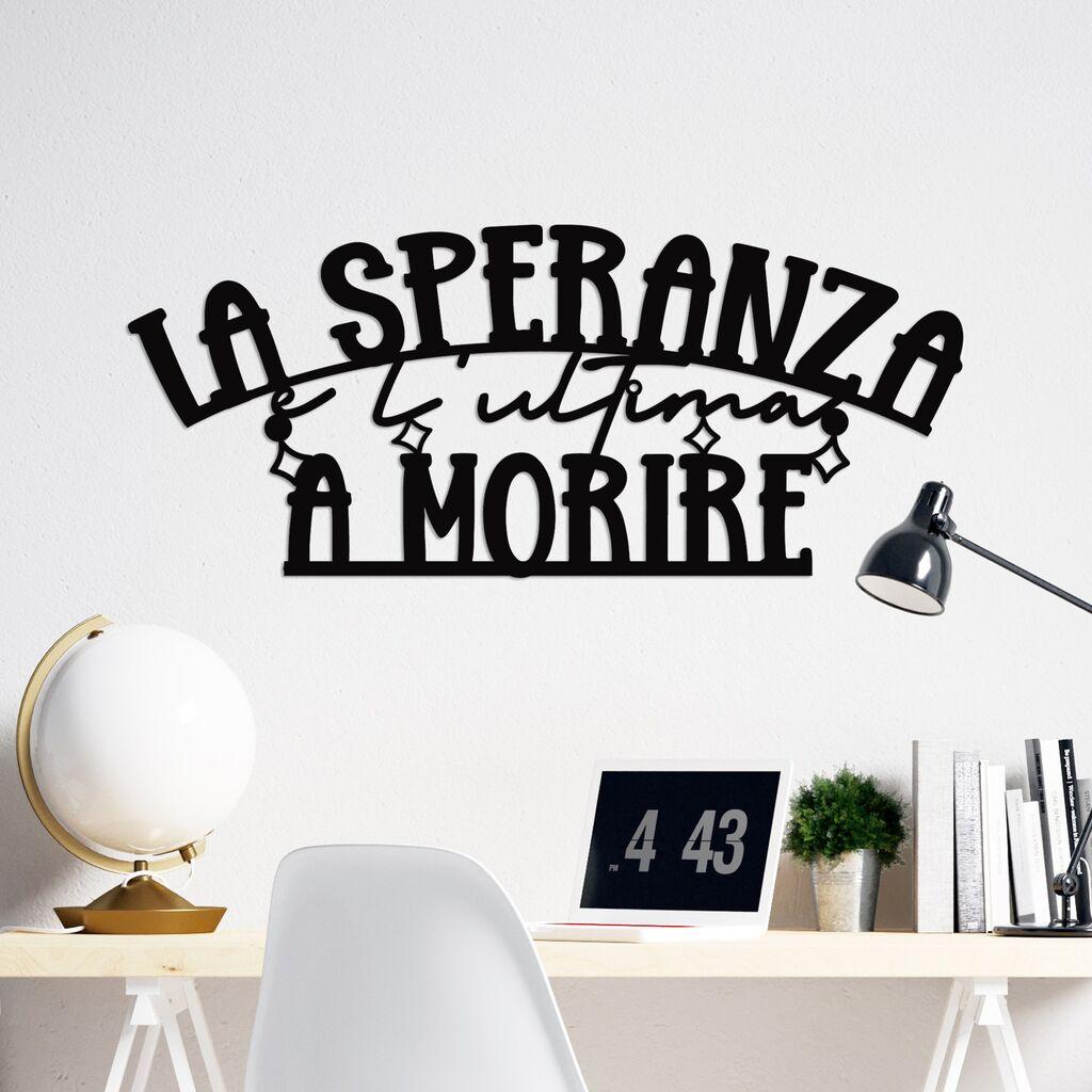 Wallity Zidna dekoracija La Speranza 2, 60x26cm, Crna