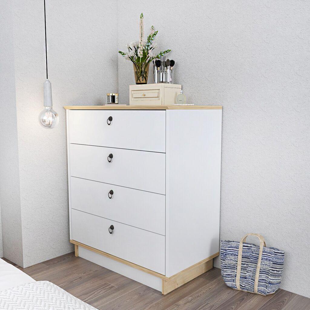 Hanah Home Komoda Sahra, 72x83,1x42 cm, Hrast-bela