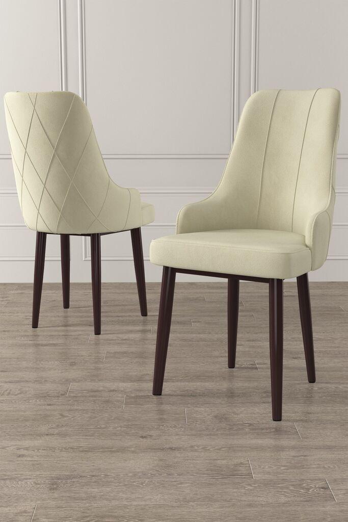 Hanah Home Set stolica Trex, 46x95x42 cm, 2 komada, Krem-braon