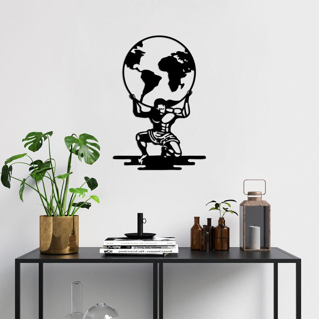 Wallity Zidna dekoracija Atlas-461, 49x70 cm, 1.5 mm, Crna