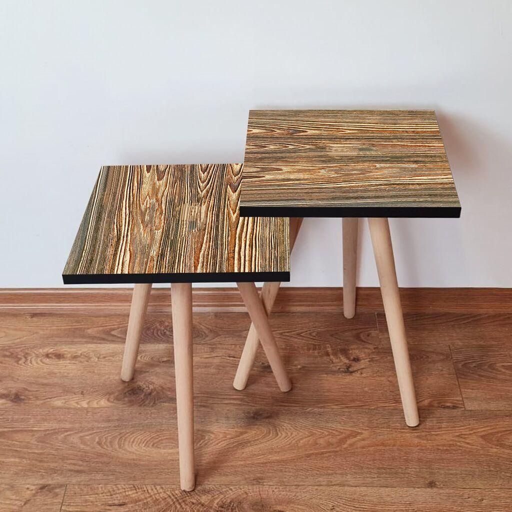 Hanah Home Set klub stočića 2Shp408, 2 komada, Šareni