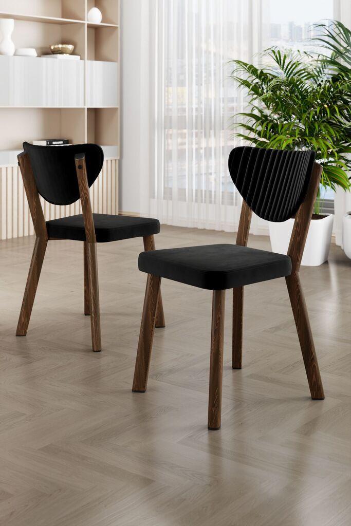 Hanah Home Set stolica Arfe, 37x104x77 cm, 6 komada, Crne