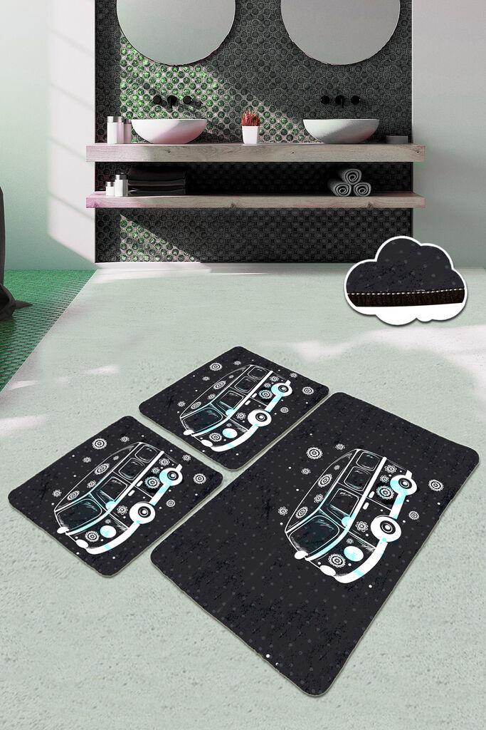 L'essentiel Maison Set 3 prostirke za kupatilo Šareni