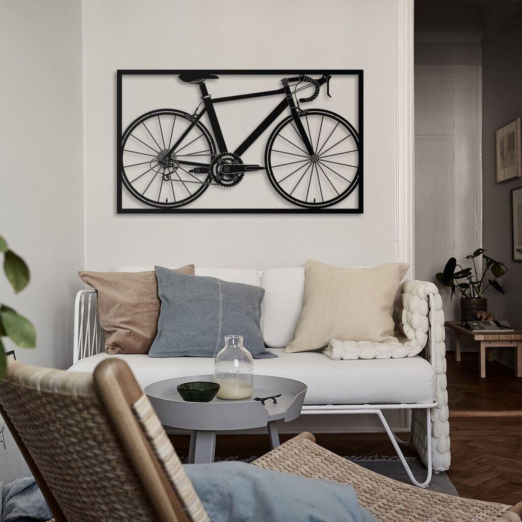 Wallity Zidna dekoracija Bicycle - APT217LS, 55 x 95 cm,  Crna