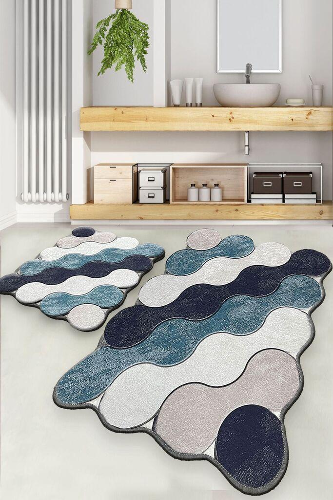 L'essentiel Maison Kupatilski otirači, Circle Blue, 2 komada