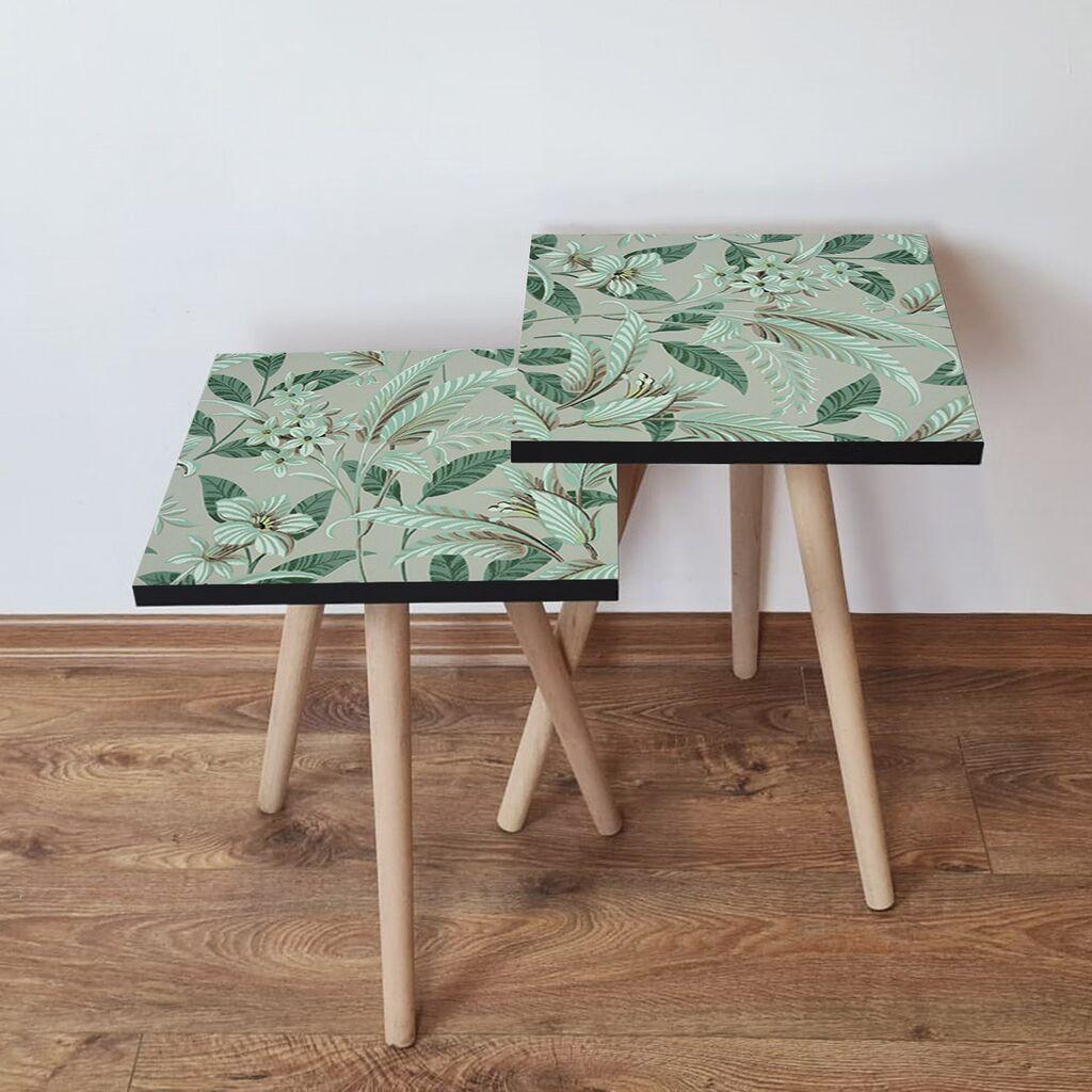 Hanah Home Set klub stočića 2Shp62, 2 komada, Šareni
