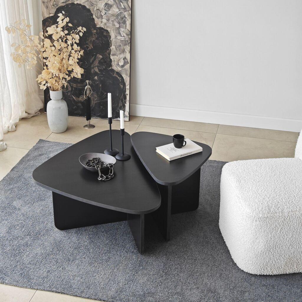 Hanah Home Set klub stolova Ballare, 2 komada, Crni