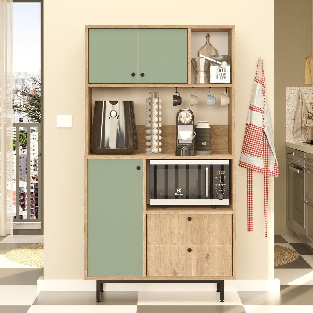Hanah Home Komoda RE3-SY, 88x161.2x35.5 cm, Svetlozelena