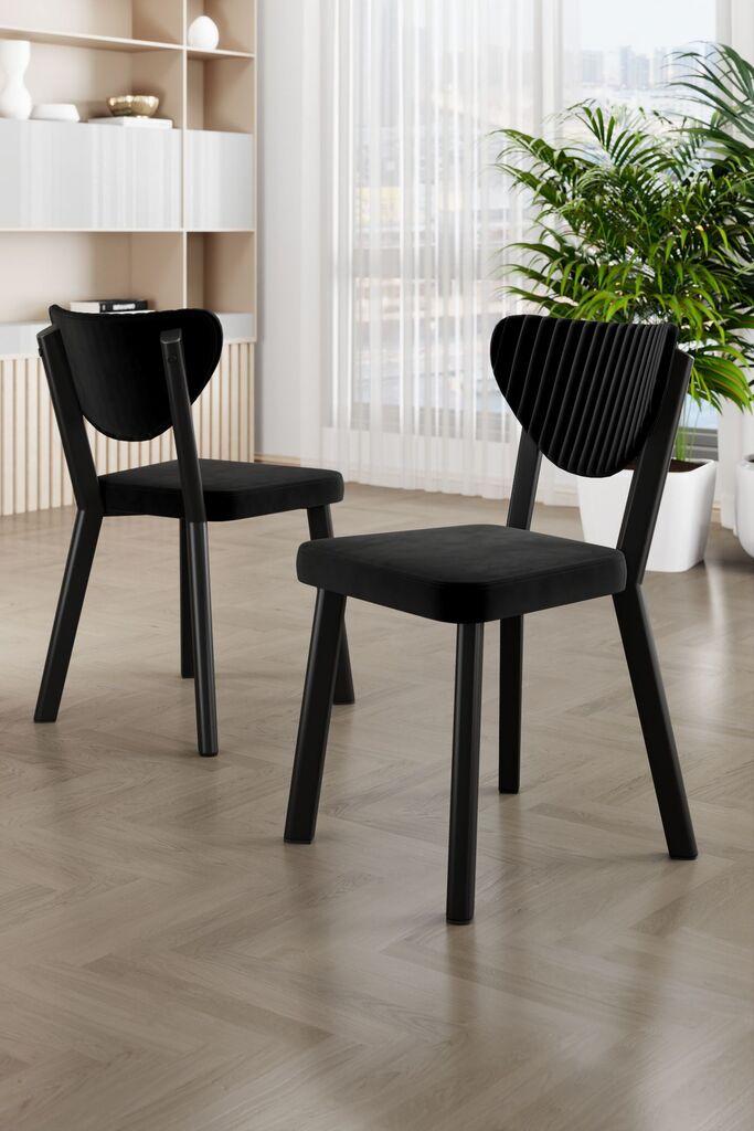 Hanah Home Set stolica Arfe, 101x76x26 cm, 4 komada, Crne