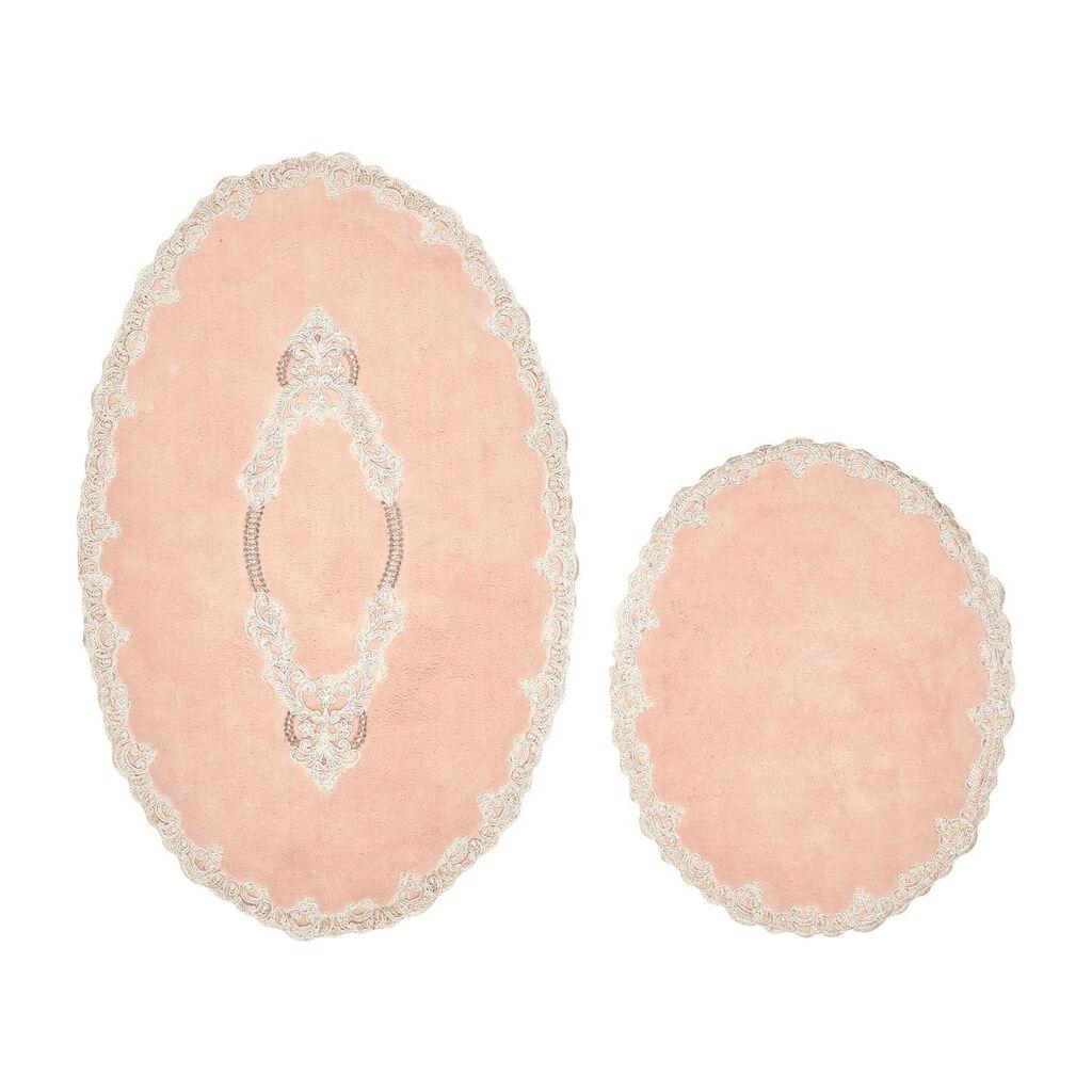 L'essentiel Maison Set prostirki za kupatilo Zumra, 2 komada, 50x60 cm i 60x100 cm, Puder boja
