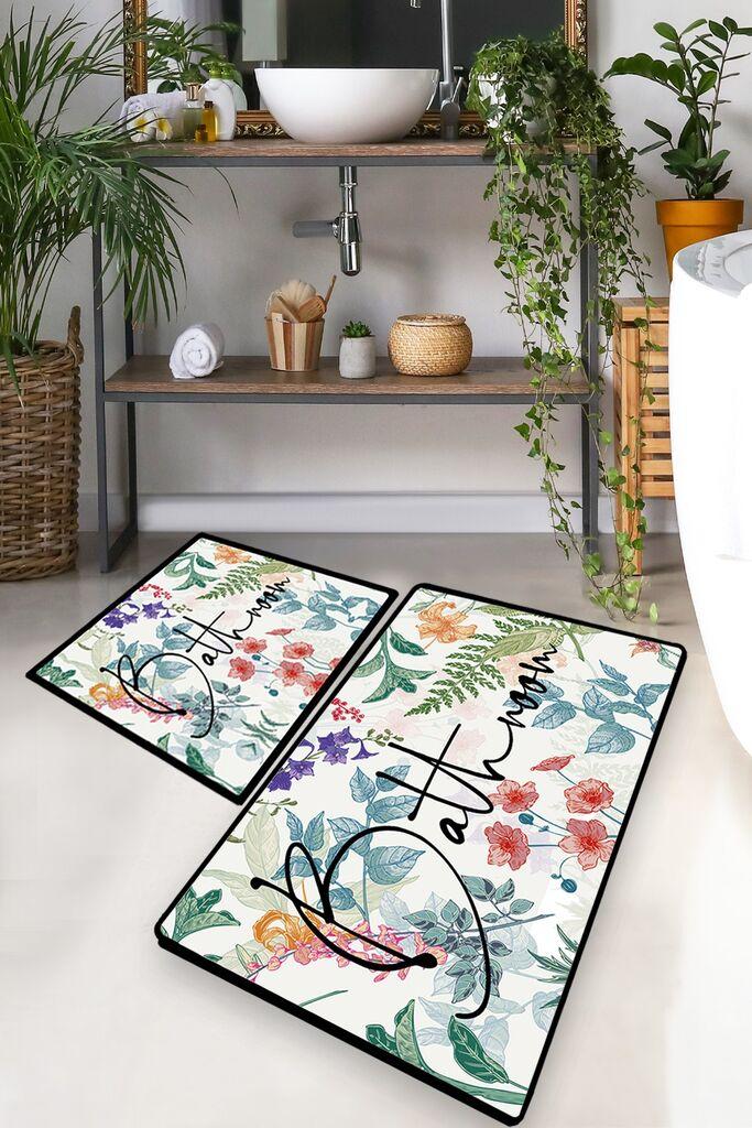 L'essentiel Maison Set 2 prostirke za kupatilo Šareni
