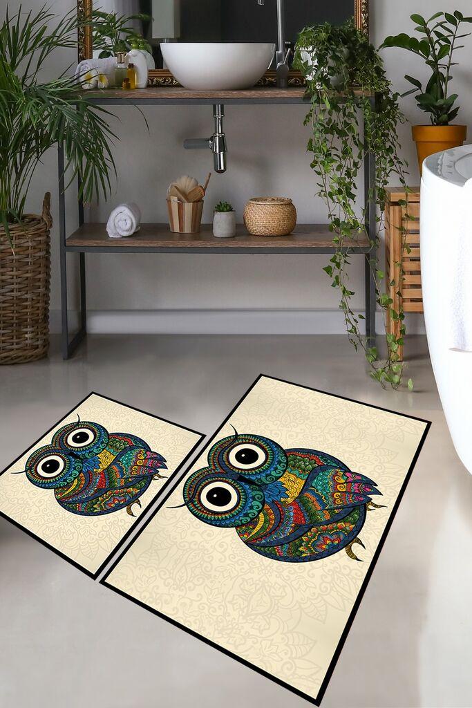 L'essentiel Maison Set 2 prostirke za kupatilo Šareni