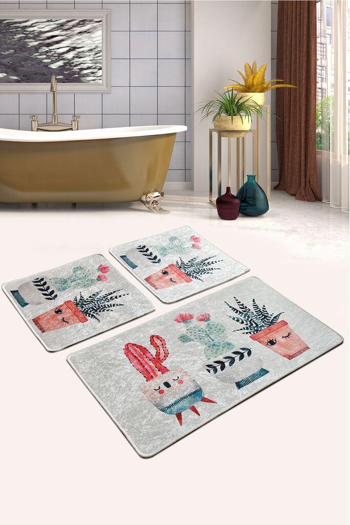 L'essentiel Maison Set 3 prostirke za kupatilo Šareni