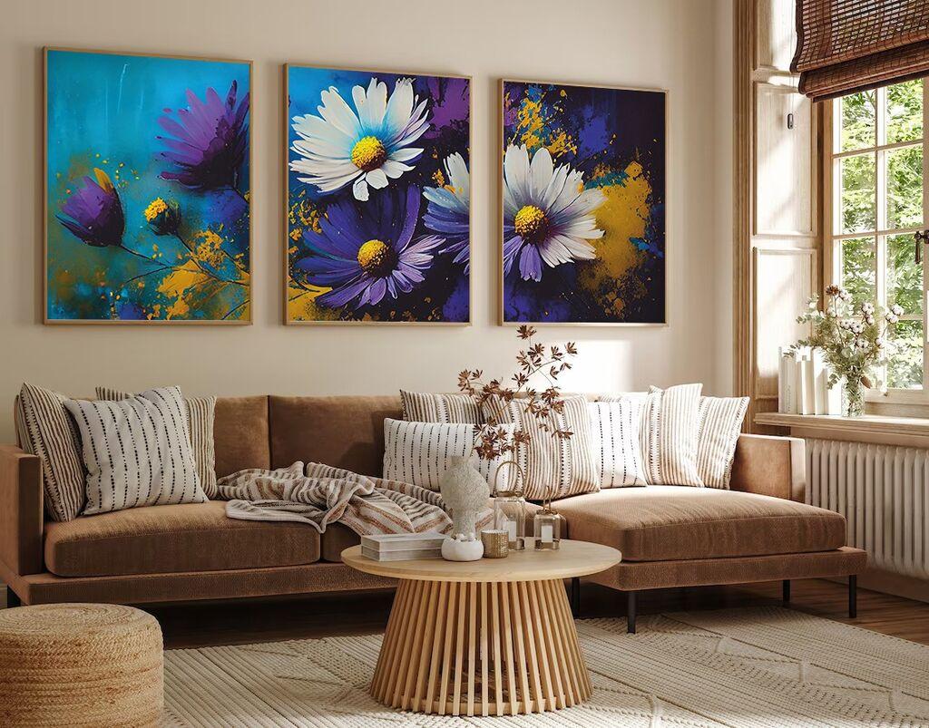 Wallity Uramljena slika Huhu223, 50x70 cm , 3 dela