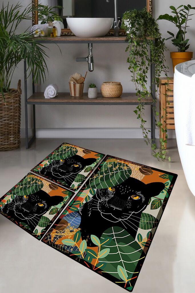 L'essentiel Maison Set 3 prostirke za kupatilo Šareni