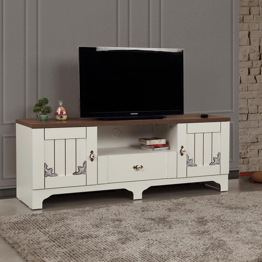 Hanah Home TV komoda Gazel 140, 140 cm, Belo-braon