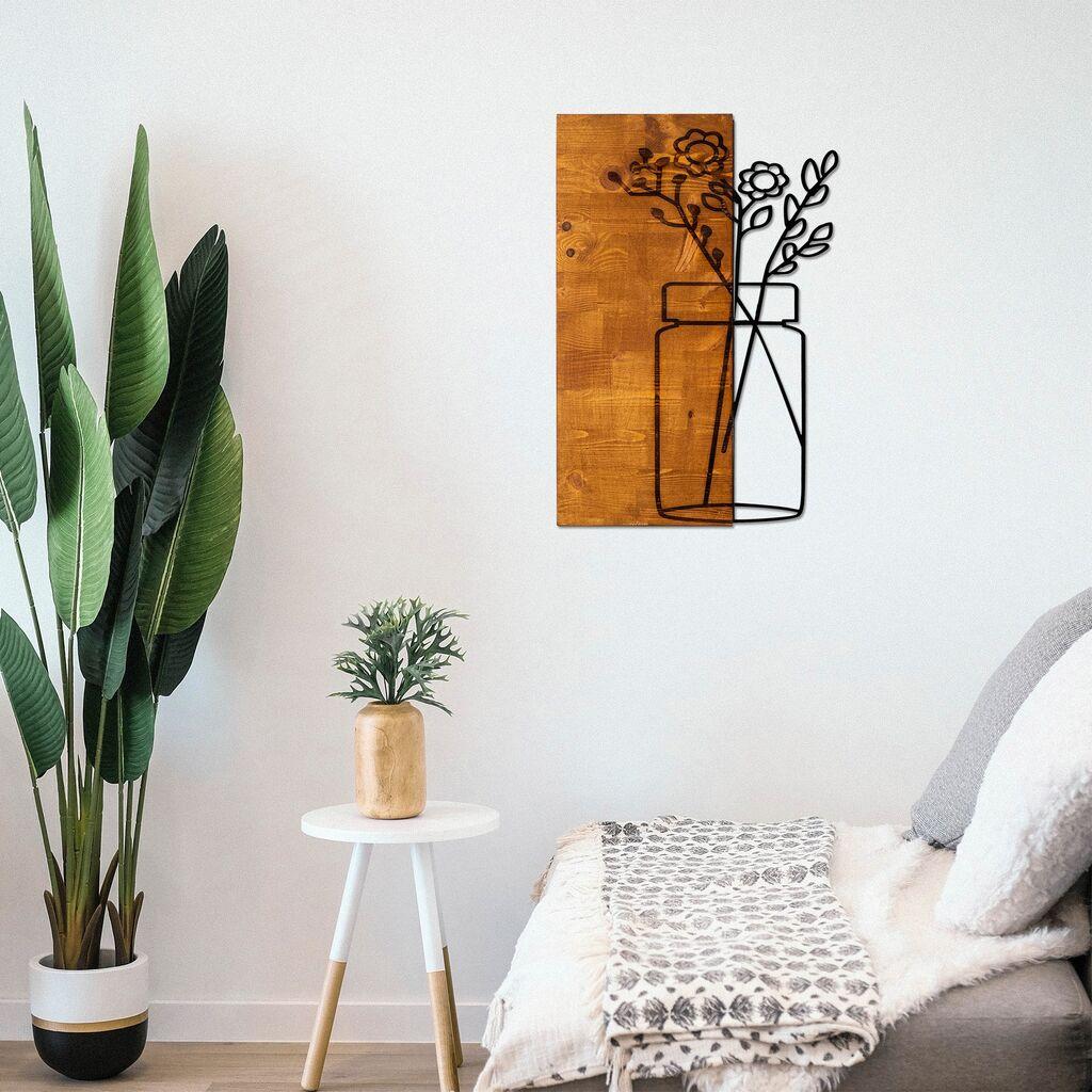 Wallity Zidna dekoracija Cicek1, 40x58 cm, Smeđe boje