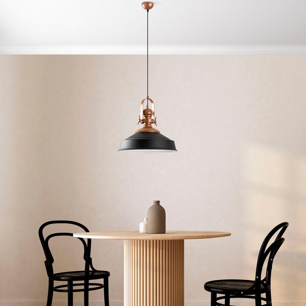 Opviq Luster Craft-13980, 41cm, IP20, Crno-bakarne boje