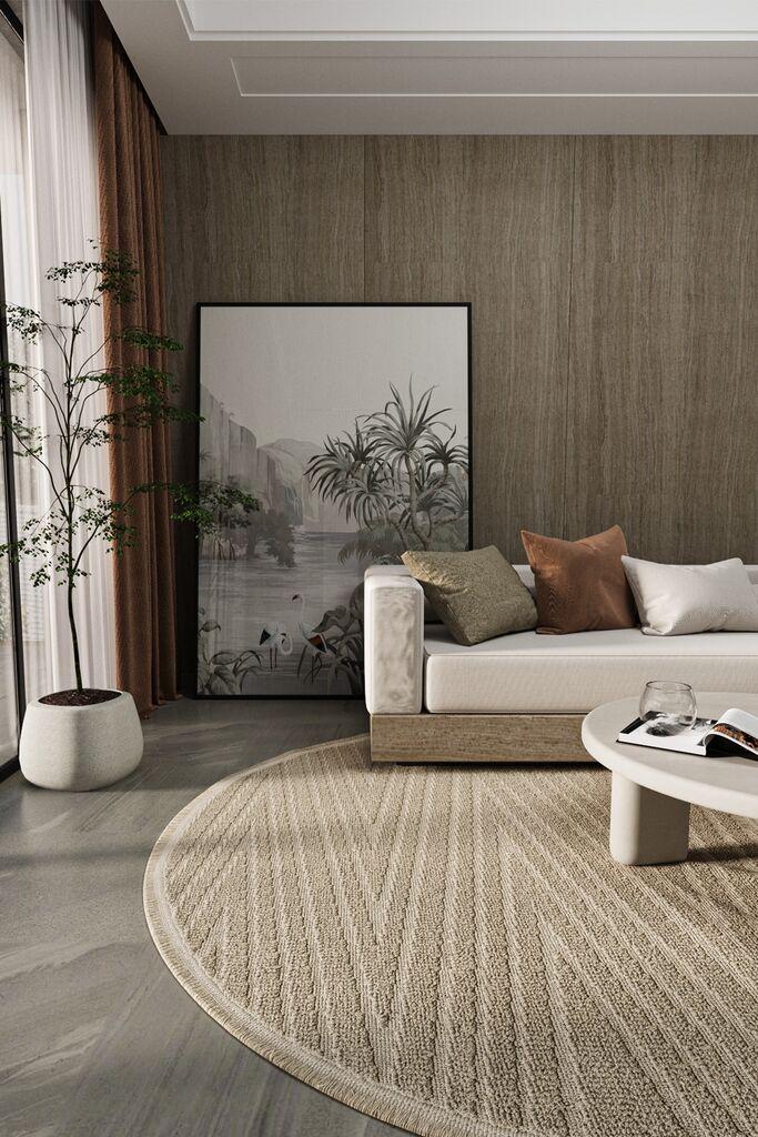 Conceptum Hypnose Tepih Newyork 3106, O80 cm, Smeđi