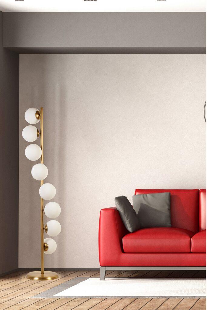 Opviq Podna lampa Simay, 155 cm, E27, Zlatne boje