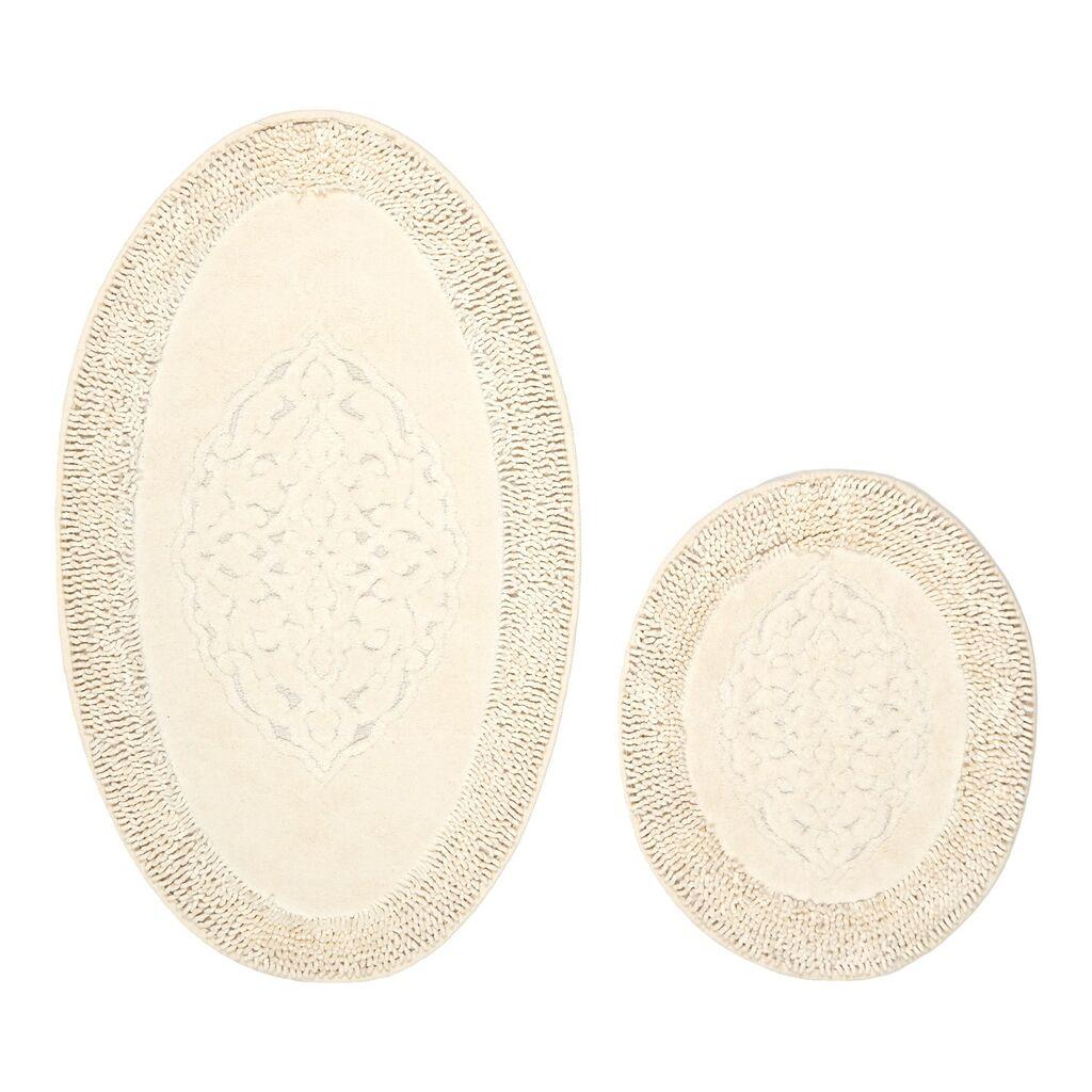 L'essentiel Maison Set 2 prostirke za kupatilo Krem