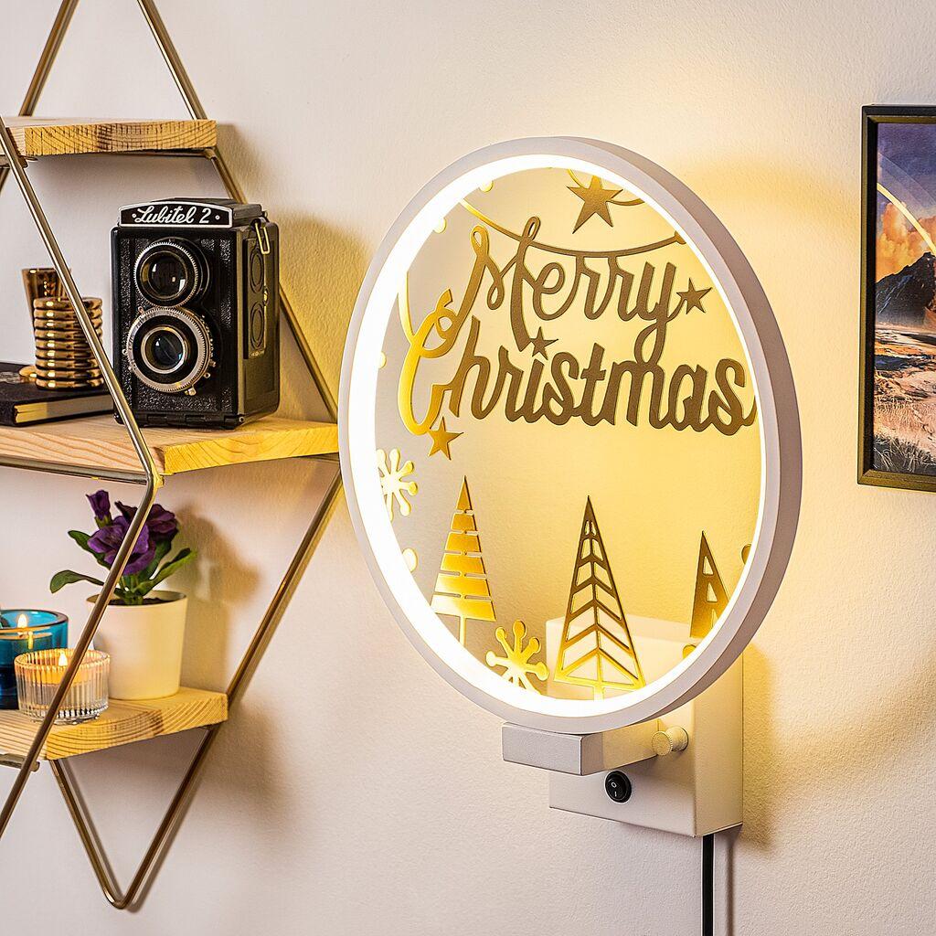 Opviq XMAS28 Zidna lampa, Belo-Zlatna