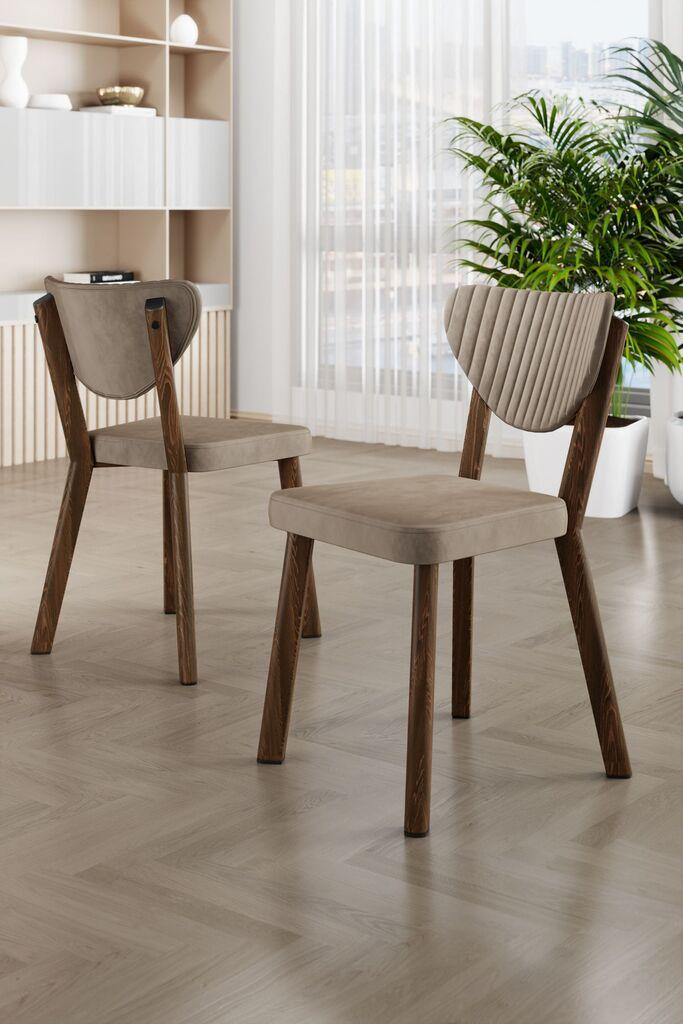 Hanah Home Set stolica Arfe, 37x104x77 cm, 6 komada, Smeđe